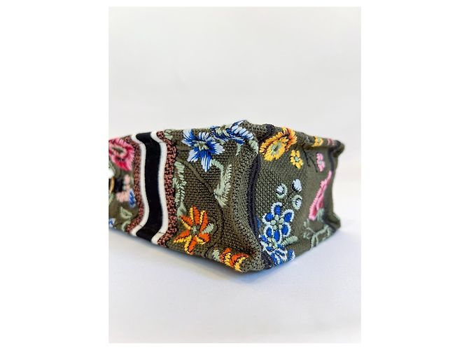 Borsa Dior "Mini Book Tote" in tela floreale Multicolore - vista 10