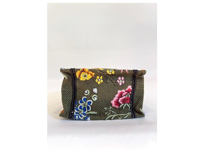 Borsa Dior "Mini Book Tote" in tela floreale Multicolore - vista 11