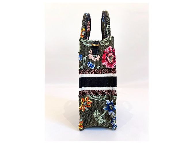 Borsa Dior "Mini Book Tote" in tela floreale Multicolore - vista 14