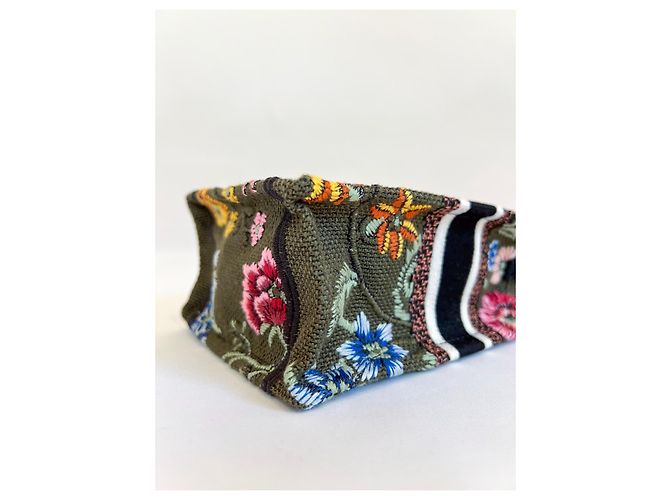 Borsa Dior "Mini Book Tote" in tela floreale Multicolore - vista 9