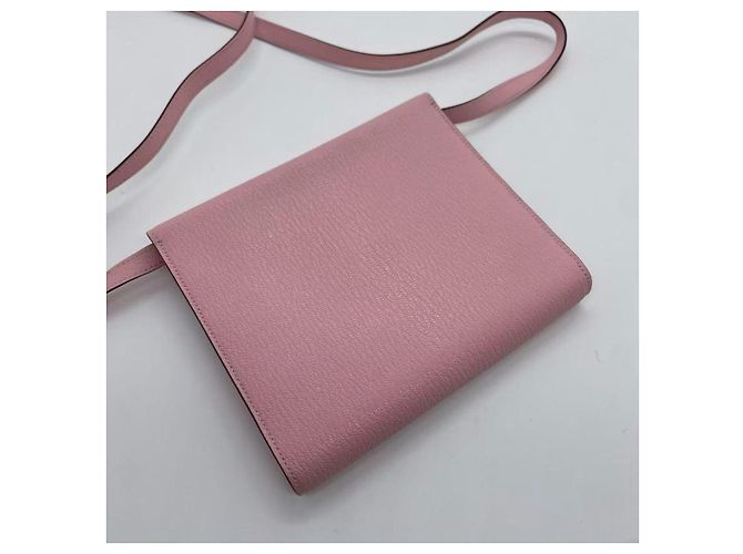 Borsa Hermès Clic 16 3Q in pelle di capra rosa Sakura - vista 2
