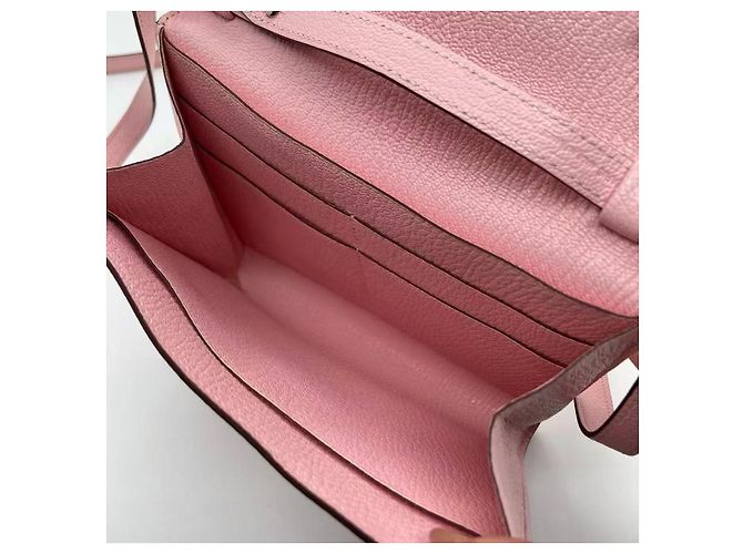 Borsa Hermès Clic 16 3Q in pelle di capra rosa Sakura - vista 5