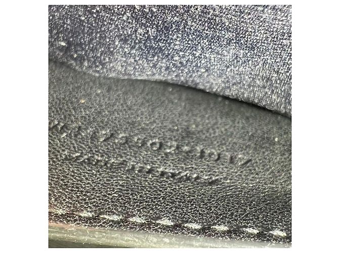 Bolso de hombro mediano de cuero negro grabado de Saint Laurent con cadena - vista 6