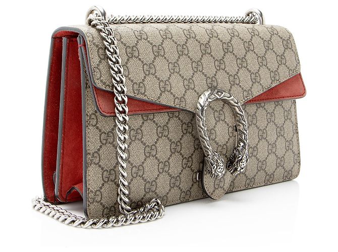 Borsa a Spalla Media Dionysus GG Supreme di Gucci Marrone Beige - vista 2
