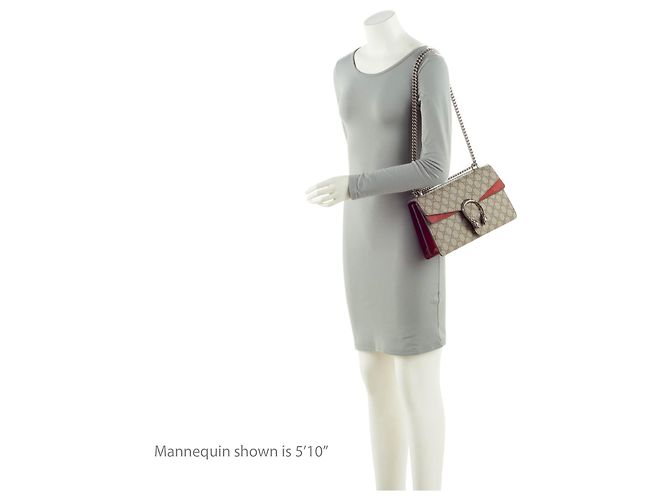 Borsa a Spalla Media Dionysus GG Supreme di Gucci Marrone Beige - vista 5