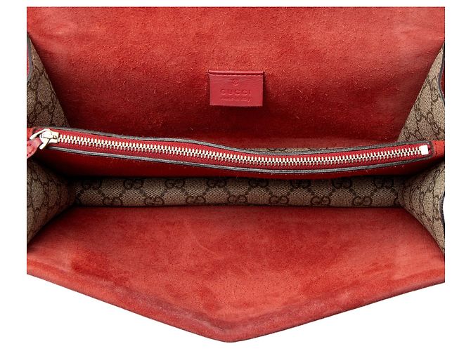 Borsa a Spalla Media Dionysus GG Supreme di Gucci Marrone Beige - vista 7