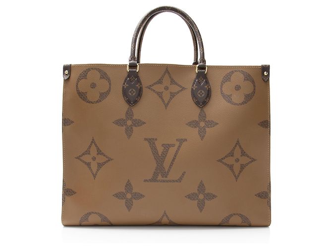 Louis Vuitton Giant Monogram Canvas Onthego GM Tote Brown - view 3