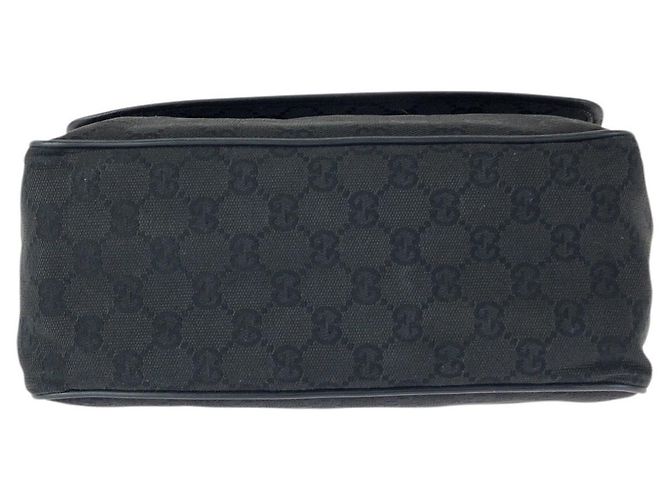 Borsa a tracolla in tela GG e pelle Gucci Nero - vista 10