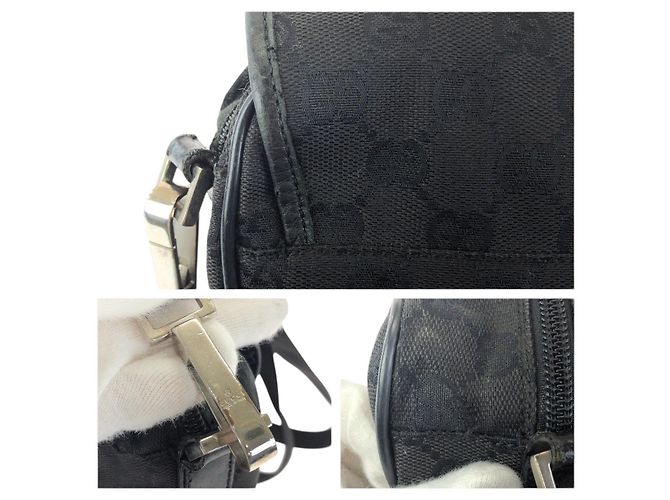 Borsa a tracolla in tela GG e pelle Gucci Nero - vista 6