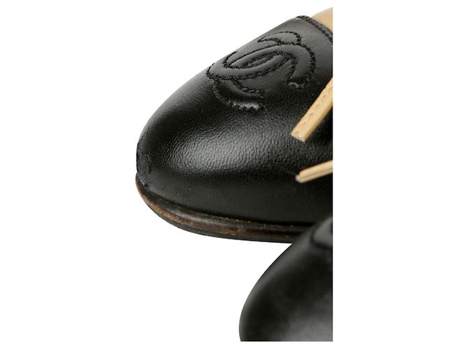 Chanel Scarpe basse bicolore Nero - vista 5