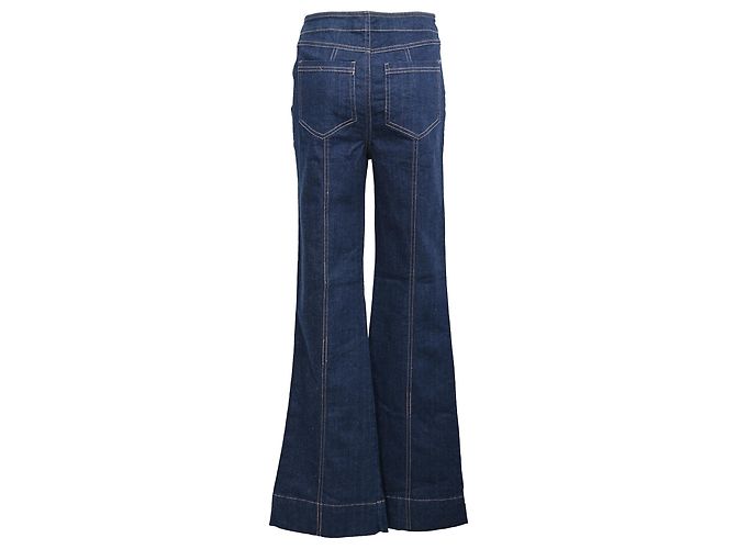 Jeans de marinero acampanados de cintura alta Ulla Johnson Ashton en denim azul - vista 3