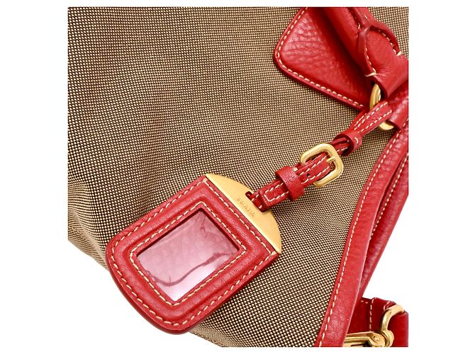 Prada 2-Wege Tote Bag aus braunem Canvas - Ansicht 18