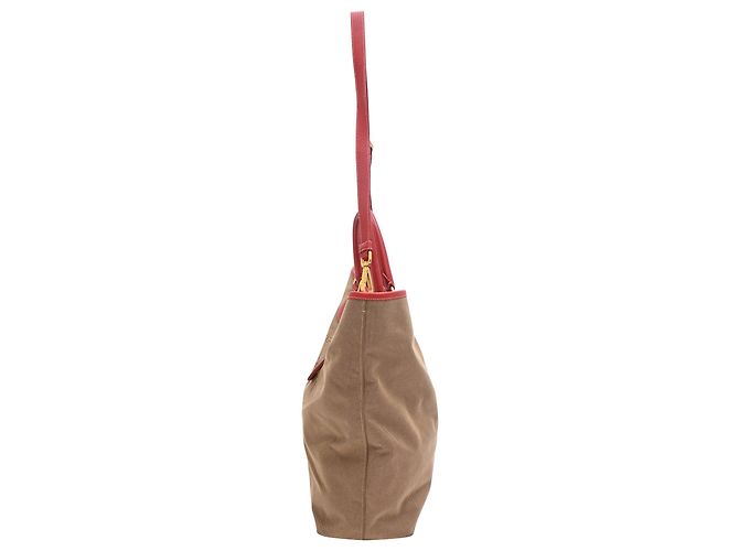 Prada 2-Wege Tote Bag aus braunem Canvas - Ansicht 2