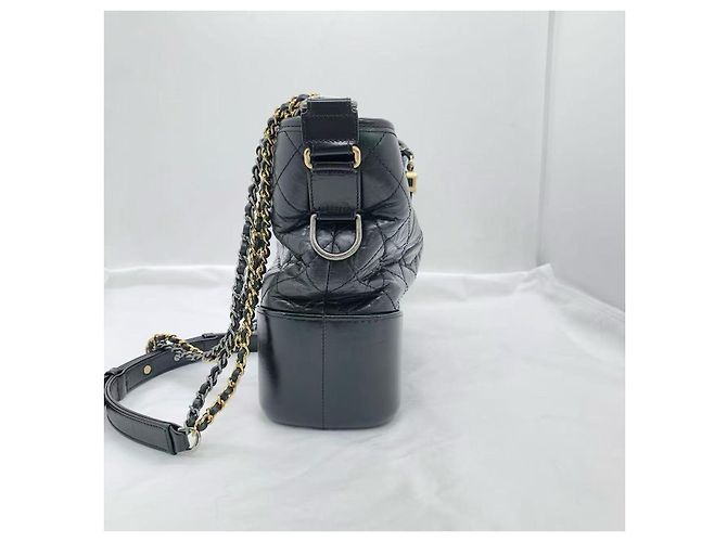 Borsa Chanel in pelle nera con catena Nero - vista 2