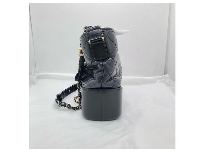 Borsa Chanel in pelle nera con catena Nero - vista 3