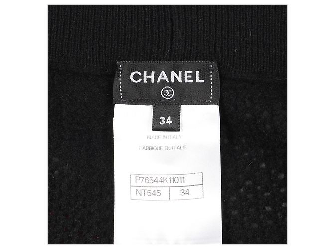Timeless Bermuda de lã e caxemira Coco Mark da Chanel Preto Roxo - vista 3