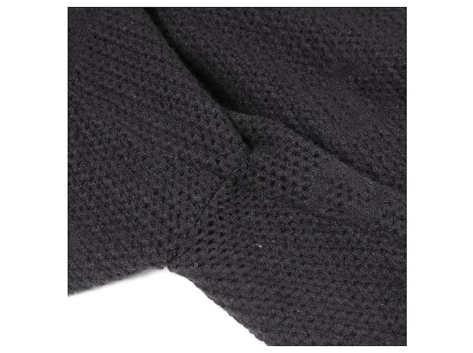 Timeless Bermuda de lã e caxemira Coco Mark da Chanel Preto Roxo - vista 6