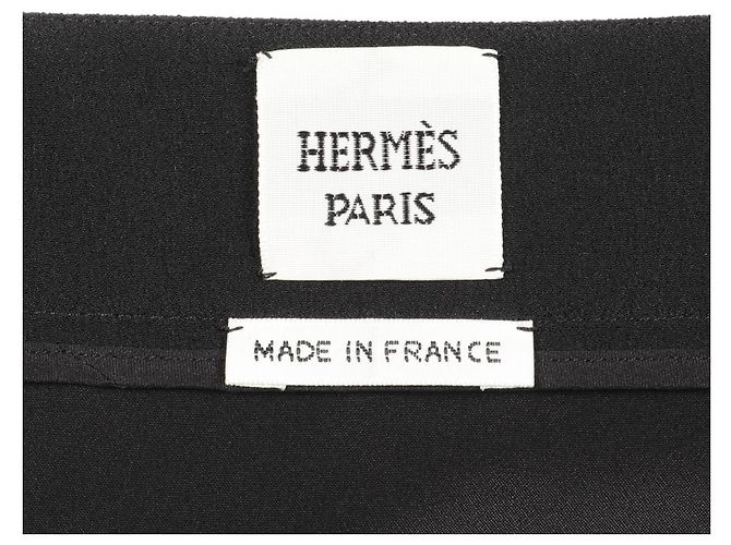 Falda Flare de Seda Hermès Negro - vista 3