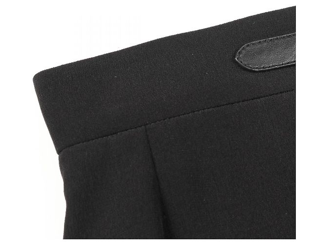 Falda Flare de Seda Hermès Negro - vista 8