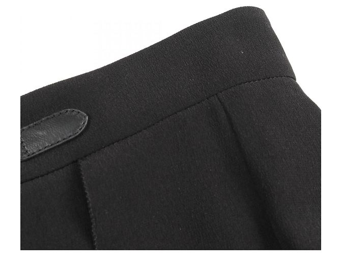Falda Flare de Seda Hermès Negro - vista 9