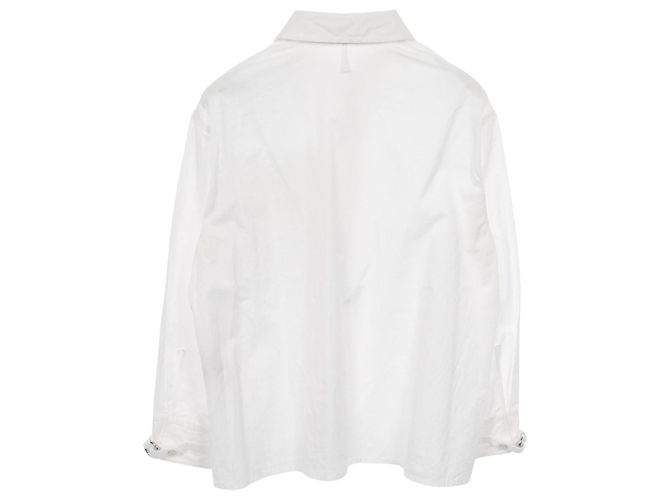 Camisa de algodón de manga larga Hermès Blanco - vista 2