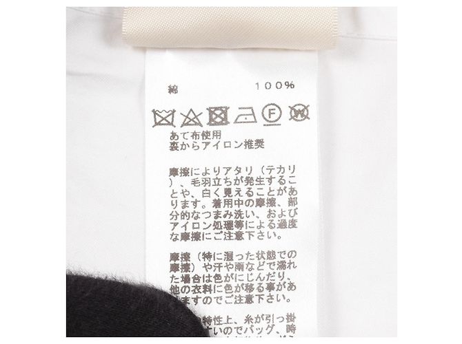 Camisa de algodón de manga larga Hermès Blanco - vista 4