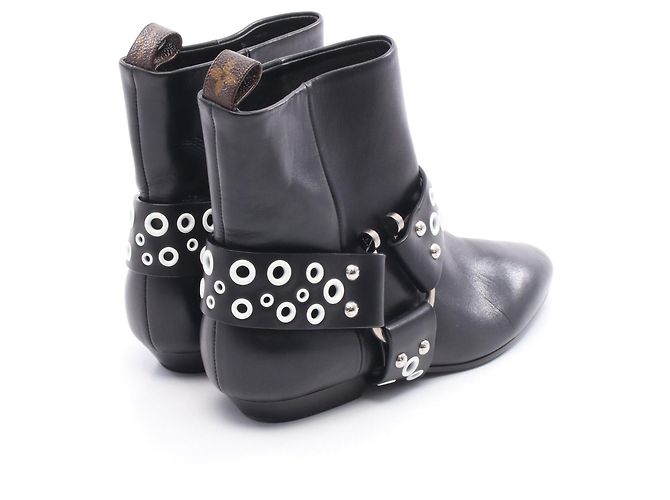 Botas de cuero Monogram de la línea Rhapsody Louis Vuitton Castaño Negro - vista 2