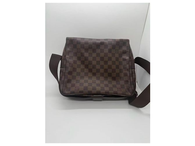 Louis Vuitton Borsa Naviglio Marrone a Quadri - vista 2