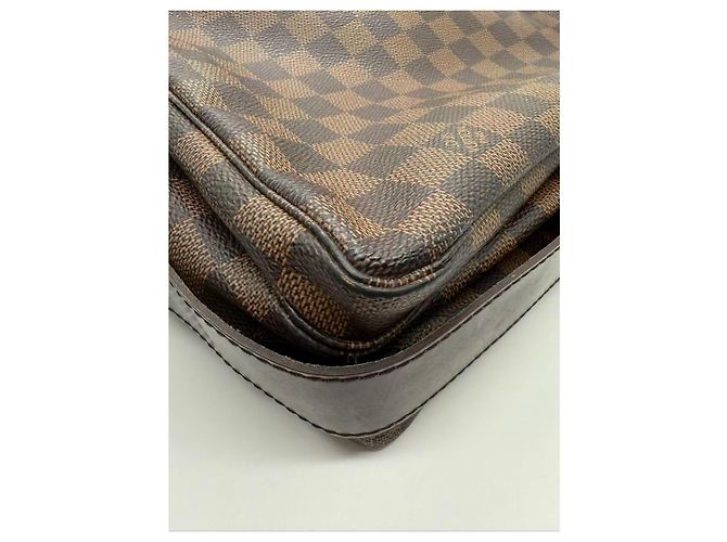 Louis Vuitton Borsa Naviglio Marrone a Quadri - vista 7