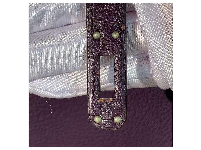 Hermès Birkin 25 Blu Mare in pelle di capra chiusura argento Viola scuro - vista 5