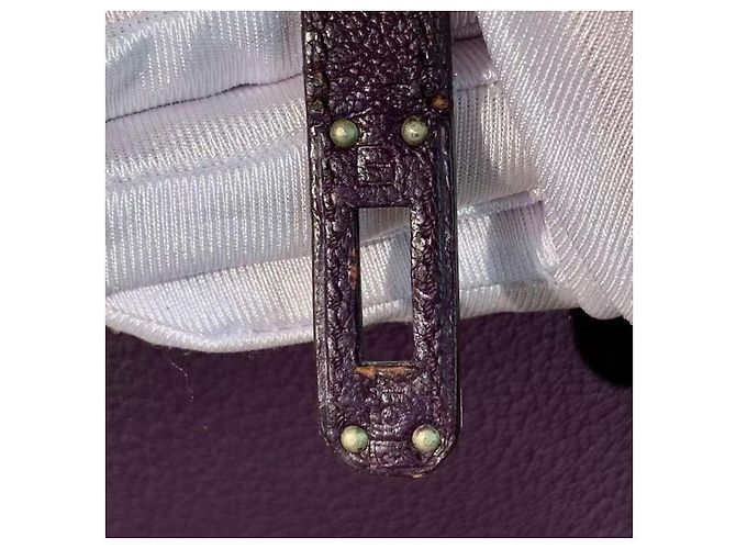 Hermès Birkin 25 Blu Mare in pelle di capra chiusura argento Viola scuro - vista 8