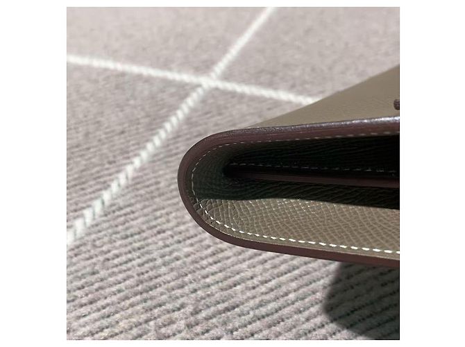 Portafoglio Hermès Kelly Grigio Elefante Pelle Epsom Oro - vista 5