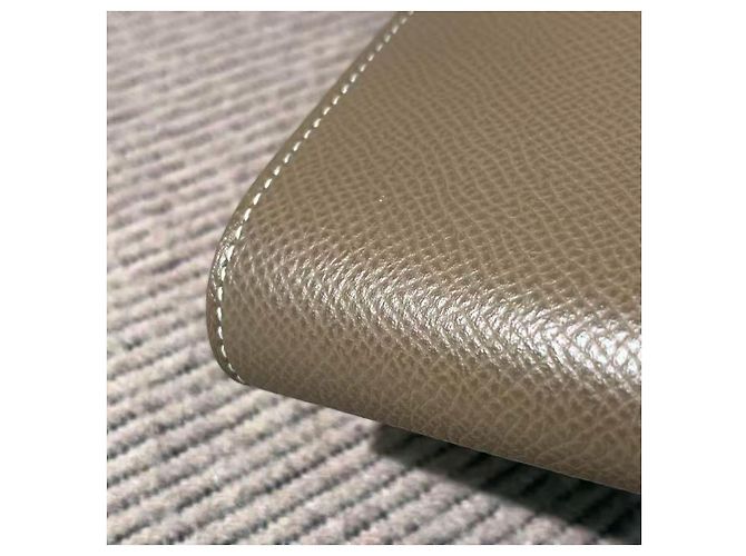 Portafoglio Hermès Kelly Grigio Elefante Pelle Epsom Oro - vista 6