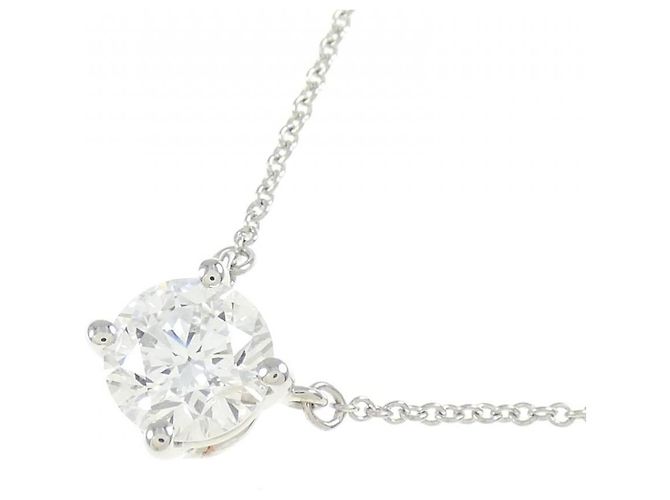 Platin-Diamant-Halskette von Tiffany & Co. Silber - Ansicht 3