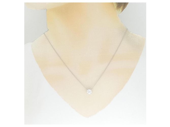 Platin-Diamant-Halskette von Tiffany & Co. Silber - Ansicht 6