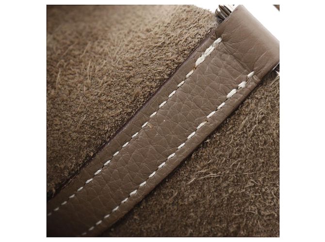 Bolsa Hermès Picotin MM em Taurillon Clémence Marrom - vista 12
