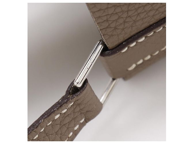 Bolsa Hermès Picotin MM em Taurillon Clémence Marrom - vista 16