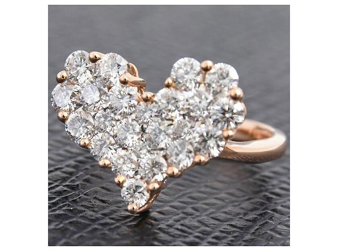 Autre Marque Au750 Diamantring Pink - Ansicht 9
