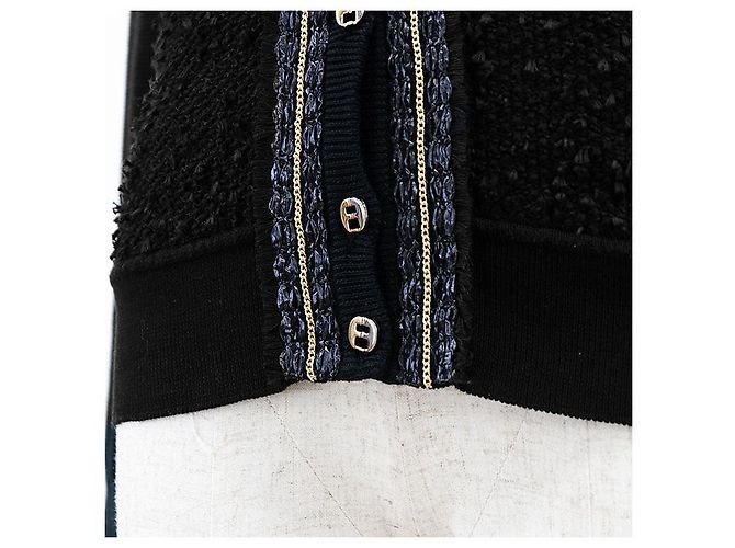 Top de punto 2 en 1 en mezcla de algodón Salvatore Ferragamo Negro - vista 12