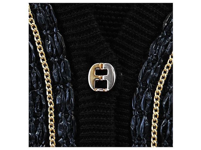 Top de punto 2 en 1 en mezcla de algodón Salvatore Ferragamo Negro - vista 13