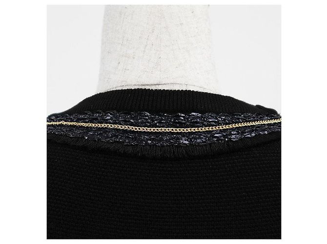 Top de punto 2 en 1 en mezcla de algodón Salvatore Ferragamo Negro - vista 15