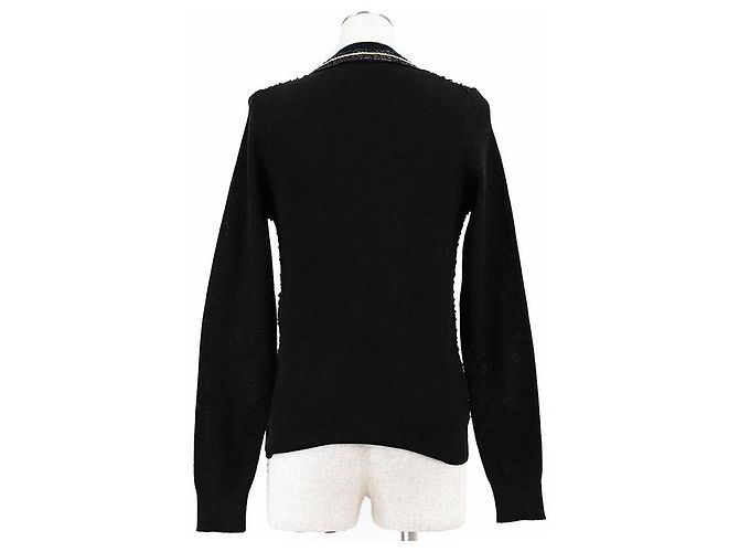 Top de punto 2 en 1 en mezcla de algodón Salvatore Ferragamo Negro - vista 5