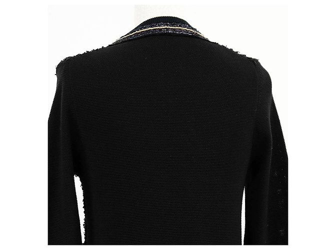 Top de punto 2 en 1 en mezcla de algodón Salvatore Ferragamo Negro - vista 6