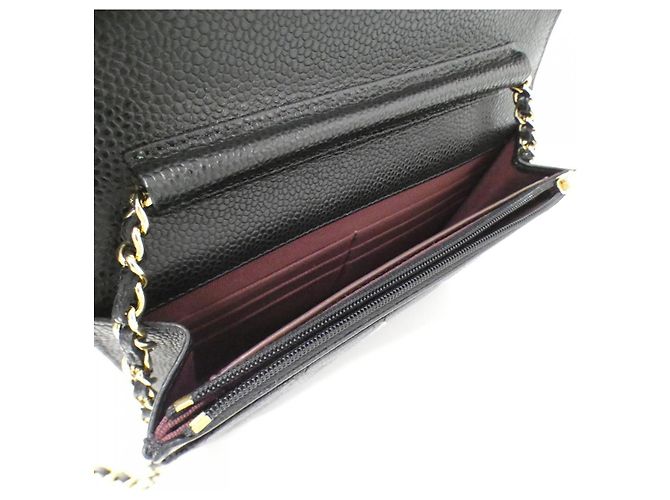Chanel Timeless Classic Caviar Skin Wallet on Chain Black - view 8