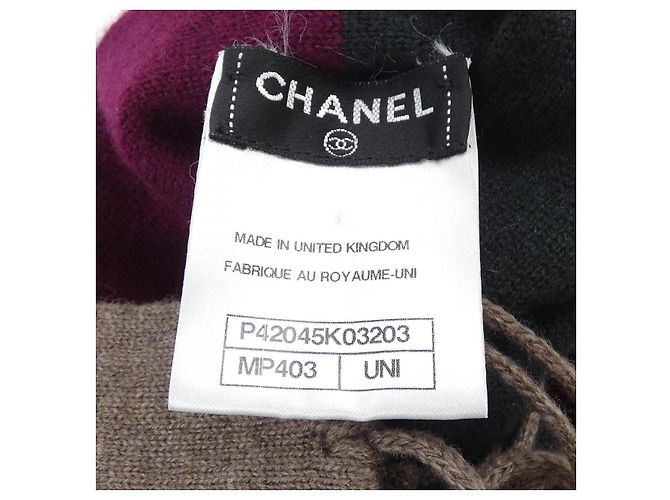 Sciarpa in cashmere Chanel P42045K03203 Rosso - vista 4
