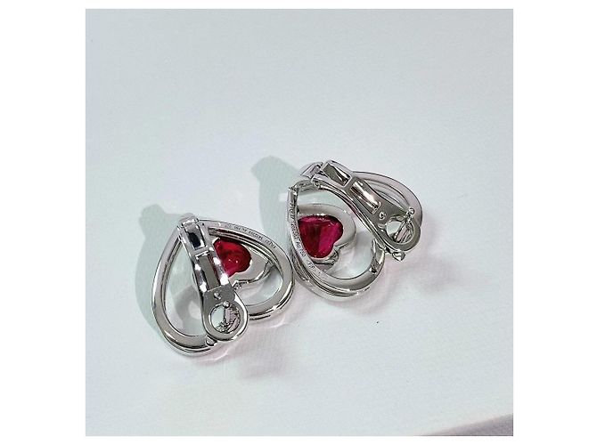 Orecchini Fred in tourmalina a cuore e diamante Argento - vista 4