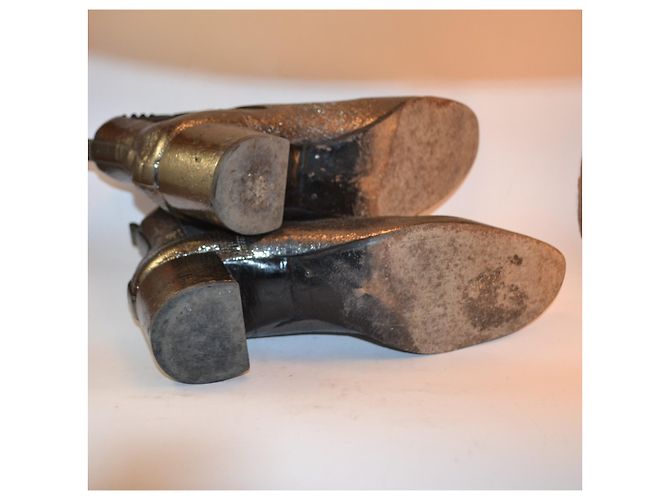 Stivaletti Saint Laurent Rock 40 Chelsea Boot Argentati Argento - vista 5