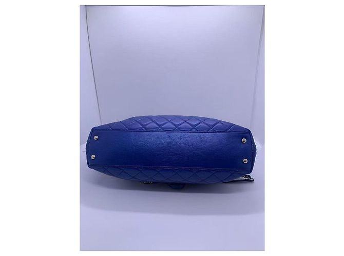 Borsa Tote Chanel in pelle blu - vista 4