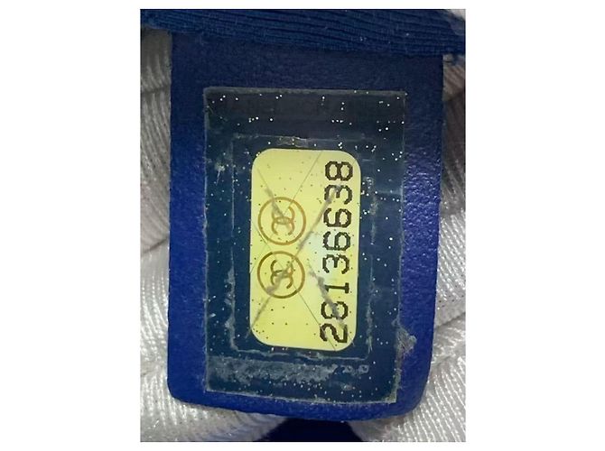 Borsa Tote Chanel in pelle blu - vista 5