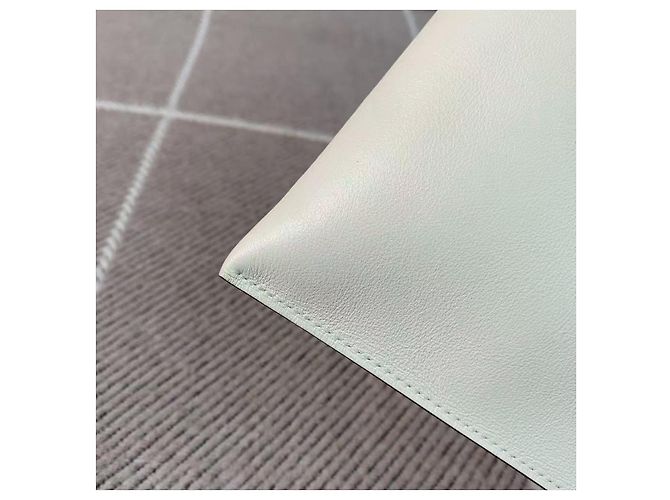 Clutch Hermès Video Ton Sac Nubuck Bianco - vista 5